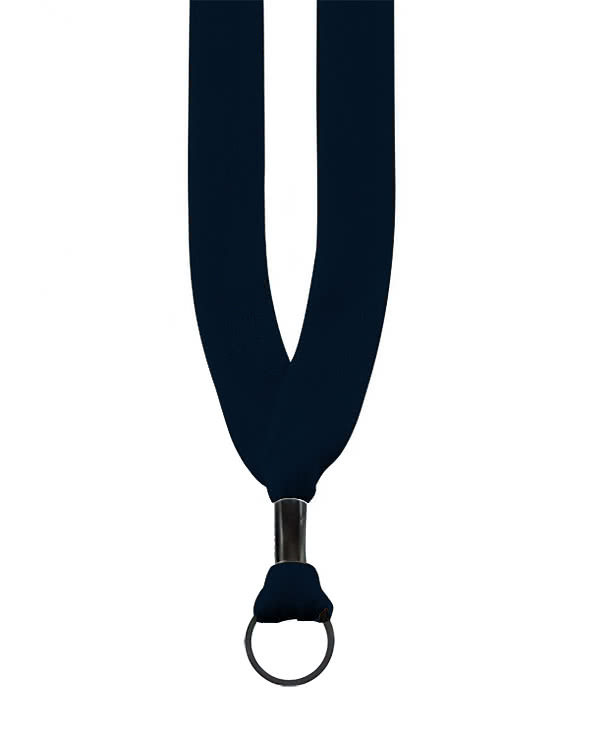 3/4" Cotton Lanyard with Metal Crimp and Split-Ring