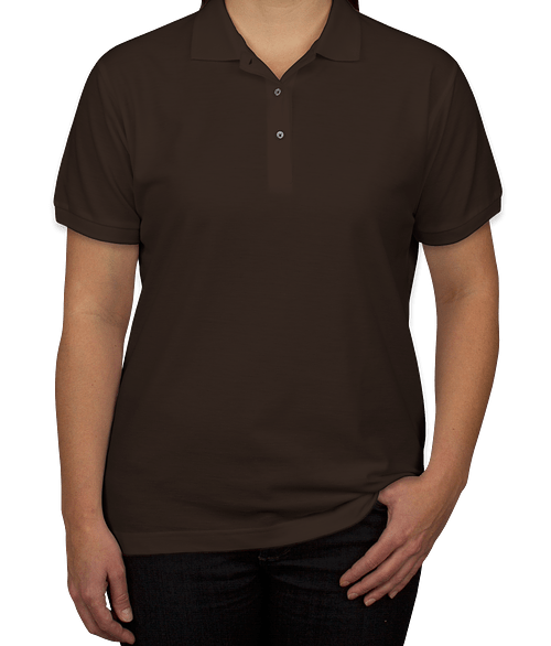 Port Authority Women's Silk Touch Polo - Printed in Coffee Bean