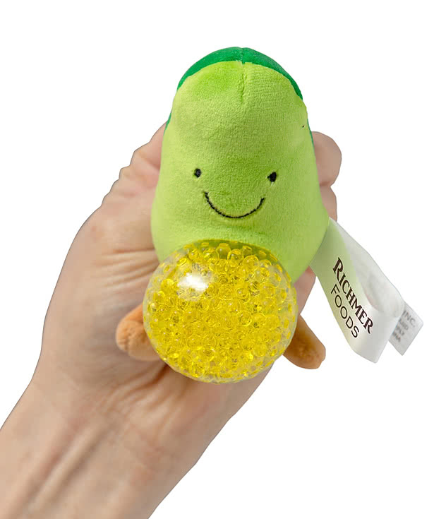 Stress Busters Avocado Plush Gel Stress Reliever