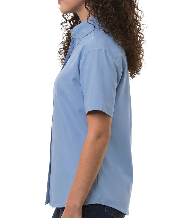 Blue Generation Women’s 100% Cotton Twill Short Sleeve Shirt