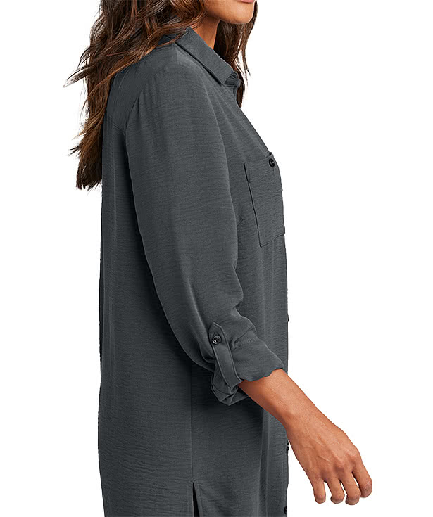 Port Authority Women's Textured Crepe Long Tunic