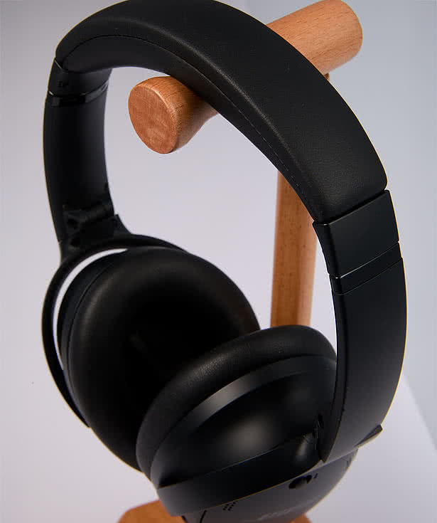 Laser Engraved Desk Tune FSC Wood Headphone Stand