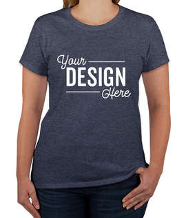 Gildan Women's 100% Cotton T-shirt - Color: Heather Navy