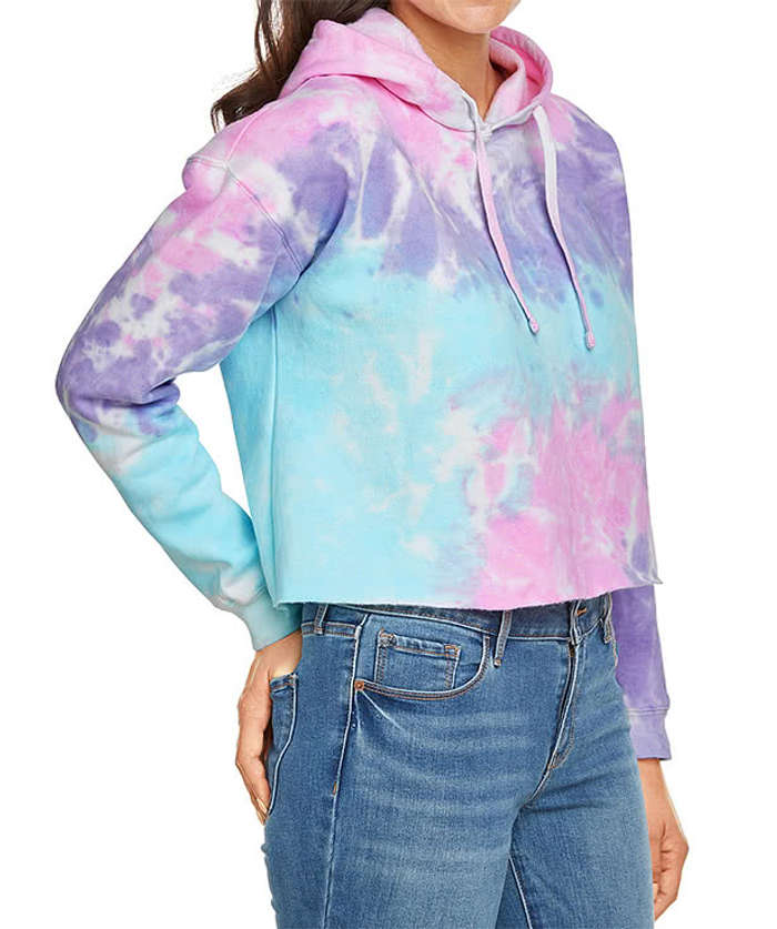Tie-Dye Women's Cropped Pullover Hoodie