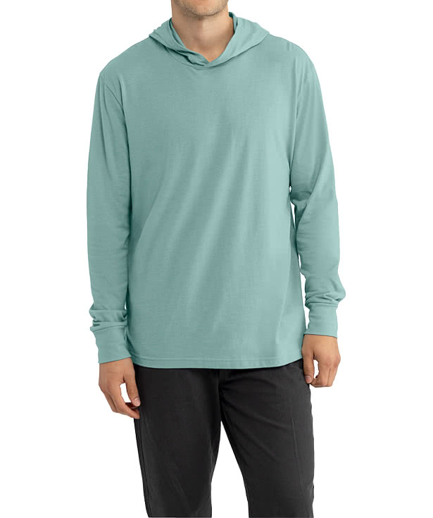 Next Level Jersey Blend Hooded Long Sleeve T-shirt