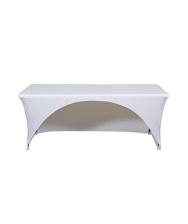 Full Color 6' Ultrafit Curve Open-Back Stretch Tablecloth