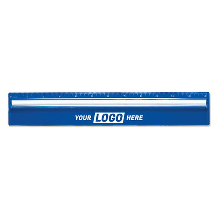 12" Ruler With Magnifying Glass in White