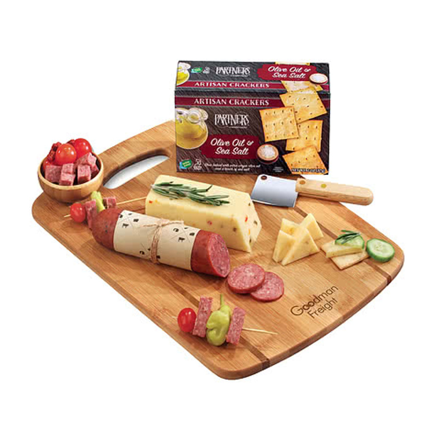 Laser Engraved Maple Ridge Farms Shelf Stable Charcuterie Snack Set in Wood