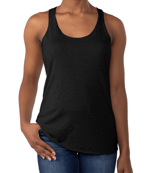 Next Level Women's Tri-Blend Racerback Tank in Black