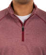 Devon & Jones Heather Quarter Zip Performance Pullover
