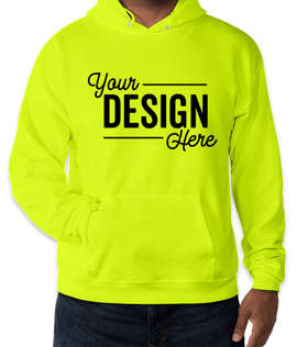 Hanes EcoSmart 50/50 Pullover Hoodie - Color: Safety Green