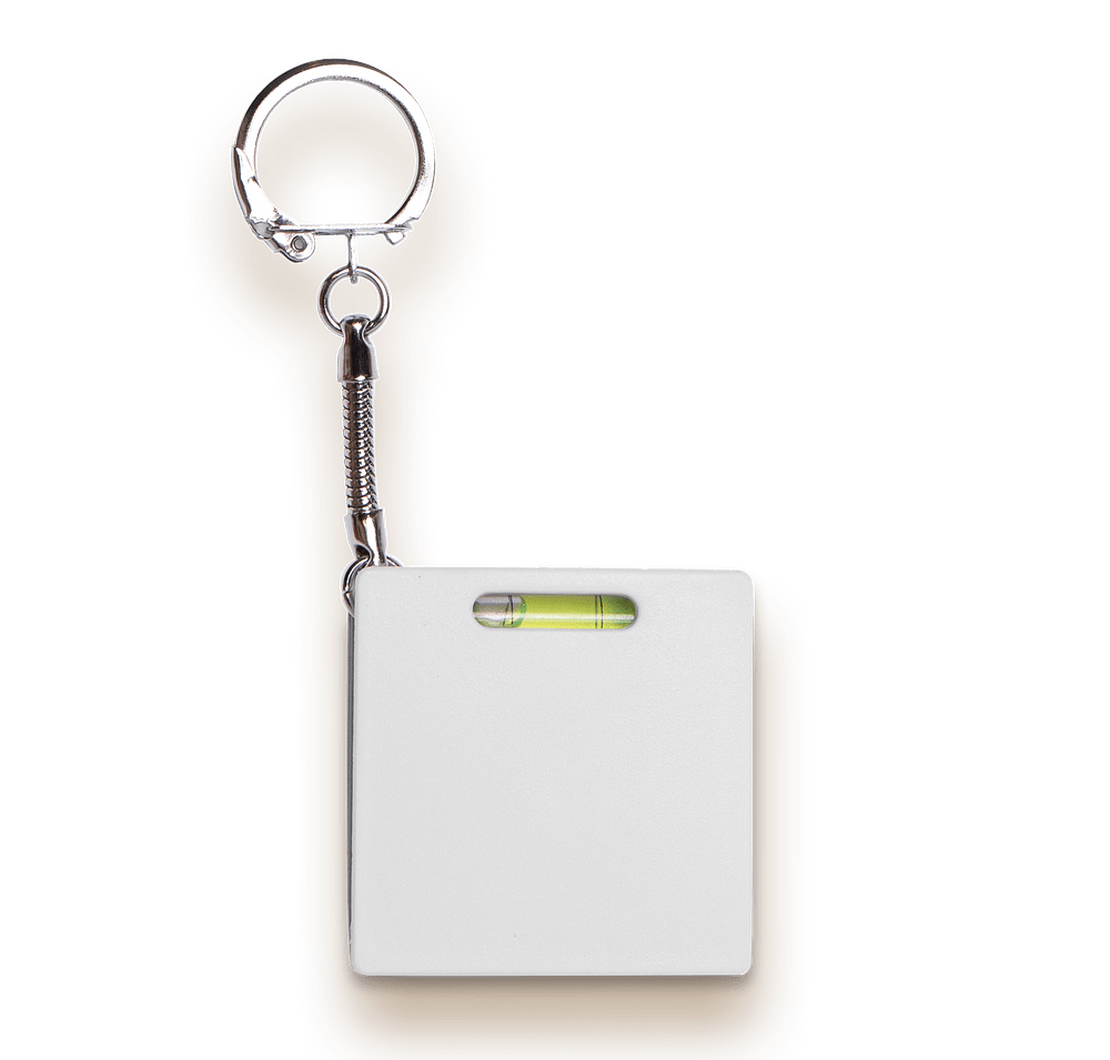 Full Color Square Level Tape Measure Keychain-default