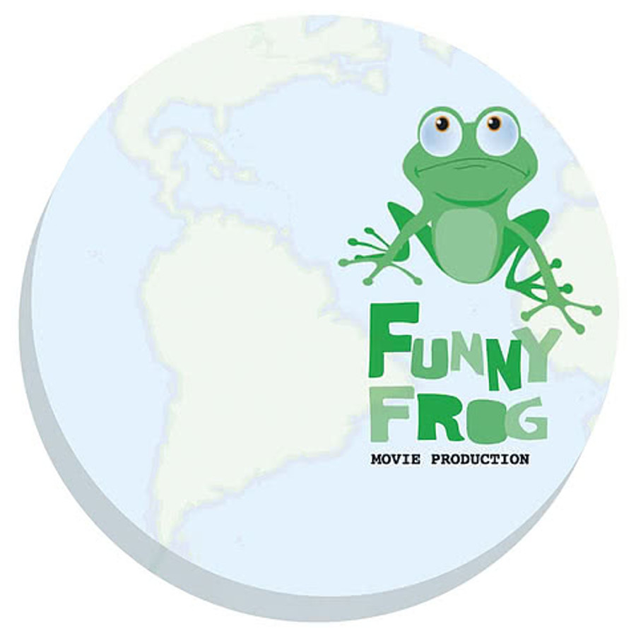 Full Color Circle Sticky Note - 3" x 3" - 25 sheets/pad (Case of 500) in Circle