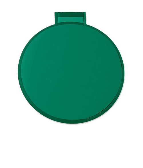 Full Color Compact Mirror in Translucent Green 