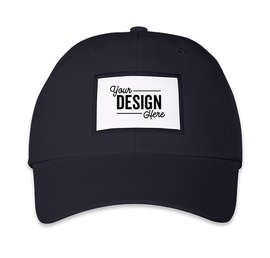 Ahead Jordan Performance Baseball Hat with White Rectangle Patch - Color: Navy