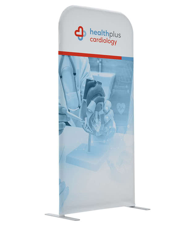 Full Color 24" x 49.5" Eurofit Double-Sided Tabletop Banner Display Kit