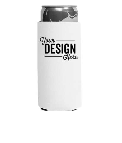 Foldable Slim Can Cooler - White