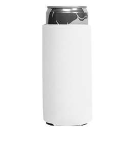 Foldable Slim Can Cooler - Color: White