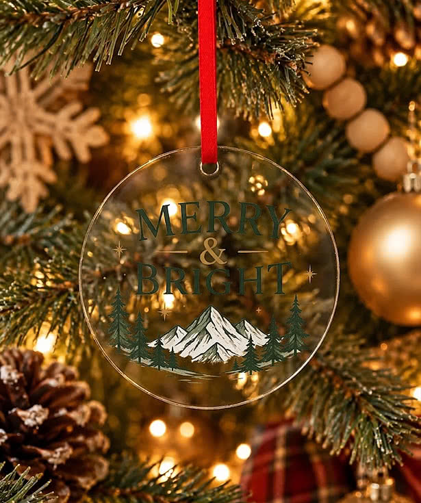 4" Acrylic Circle Ornament
