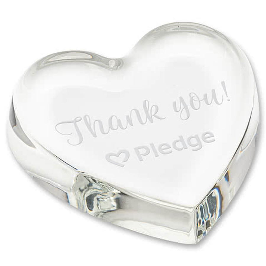 Coeur Heart Paperweight in Clear