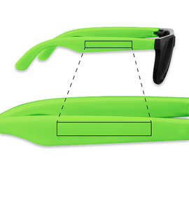 Two-Tone Matte Sunglasses - Color: Neon Green