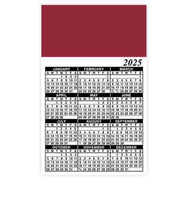 Full Color Calendar Magnet - .036" - Color: Maroon