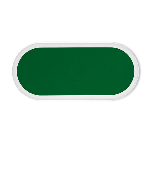 Full Color iDock Eco 3-in-1 Portable Wireless Charging Pad in Kelly Green