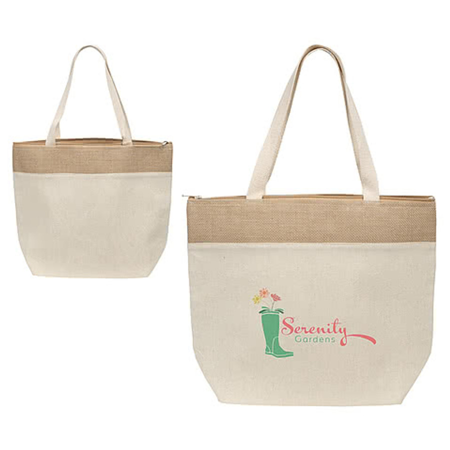 Savanna Jute & Recycled Cotton Cooler Tote Bag