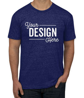 American Apparel USA-Made Tri-Blend Track T-shirt - Color: Tri-Indigo