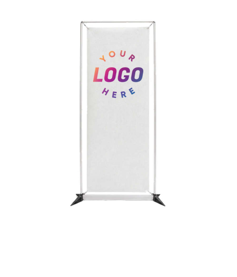 Full Color 41" x 82" FrameWorx Single-Sided Banner Display Kit in White