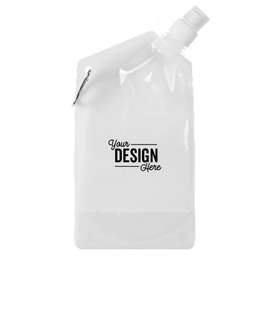 20 oz. Water Bag with Mini-Carabiner - Color: Clear
