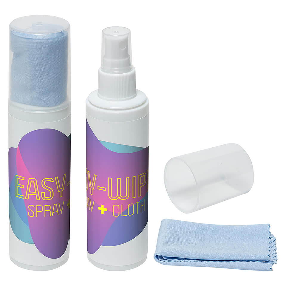 3.4 oz. Easy-Wipe Cleaning Spray with Microfiber Cloth