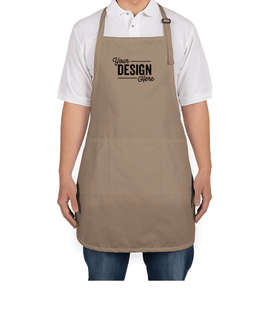 Port Authority Stain Release Full Length Apron - Screen Printed - Color: Khaki
