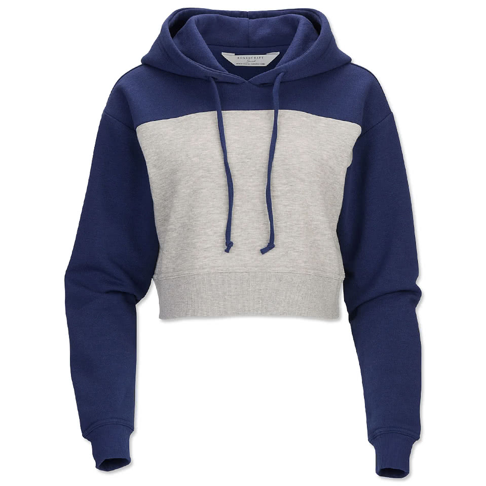 Boxercraft Women’s Cropped Fleece Pullover Hoodie
