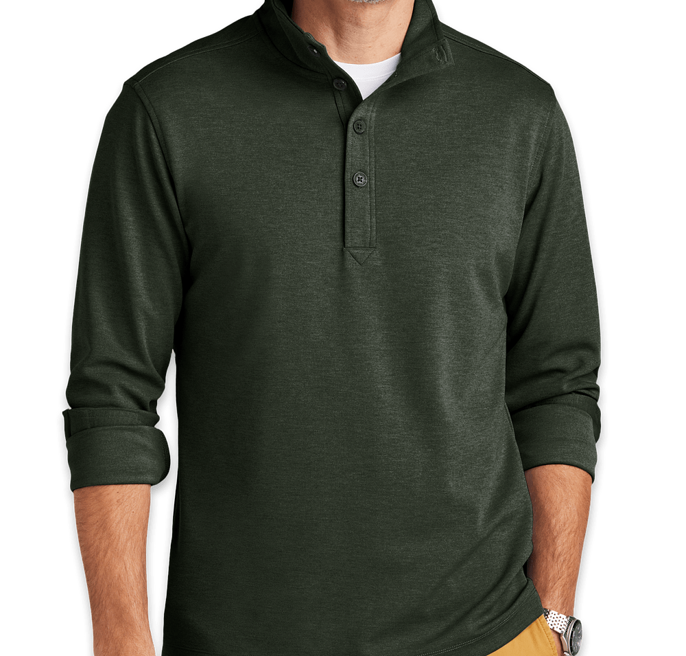 Brooks Brothers Mid-Layer Stretch Half Button Sweatshirt-default