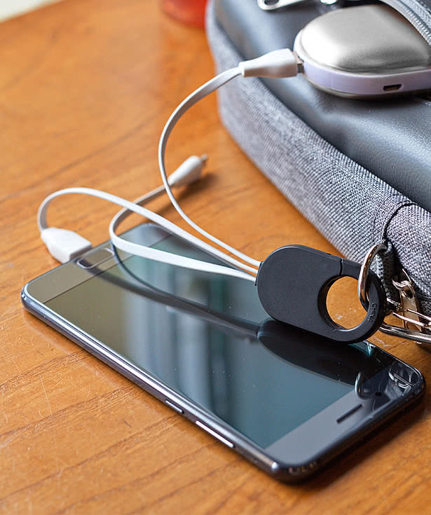 Triad 3-in-1 Charging Cable with Carabiner Clip