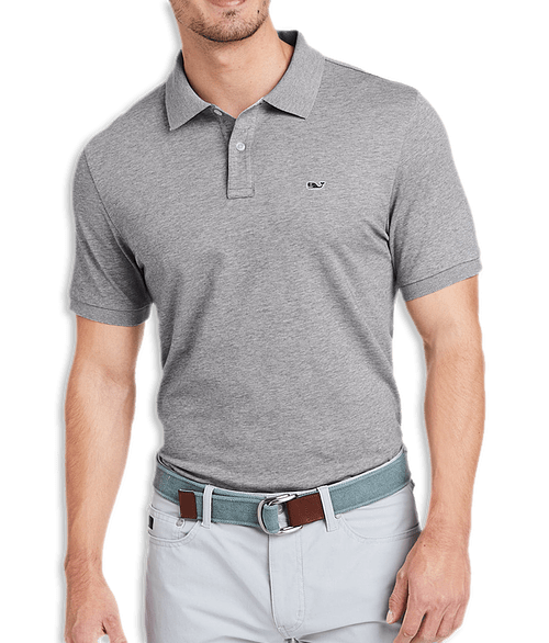 Vineyard Vines Edgartown Logo Pique Polo - Embroidered in Barracuda