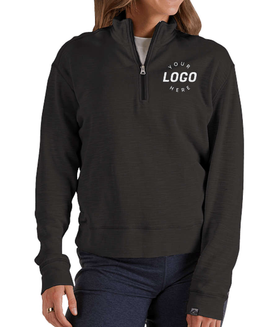 Storm Creek Women's Shoreliner Quarter Zip Sweatshirt in Black