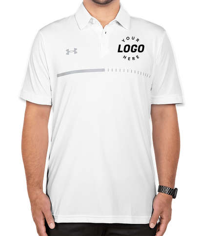Under Armour Title Performance Polo - White / Mod Grey