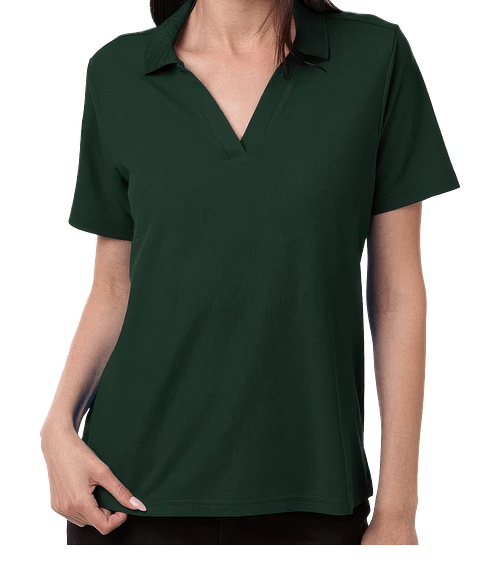 Core 365 Women's Resolve Recycled UPF 40+ Performance Pique Polo - Printed in Forest