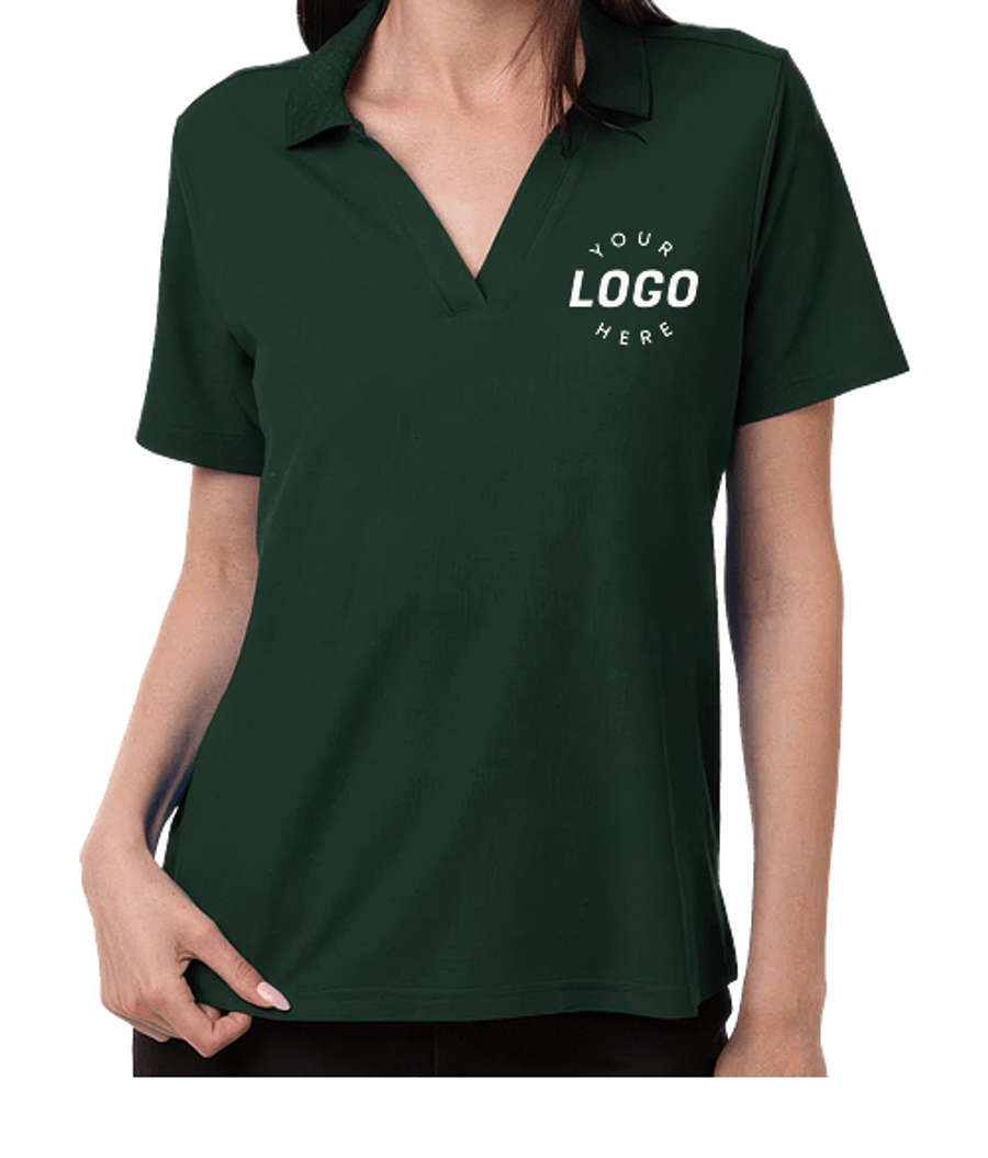 Core 365 Women's Resolve Recycled UPF 40+ Performance Pique Polo - Printed in Forest