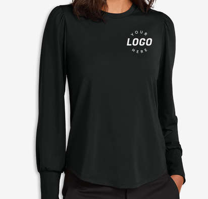 Mercer+Mettle Women's Stretch Jersey Long Sleeve Blouson Shirt-default