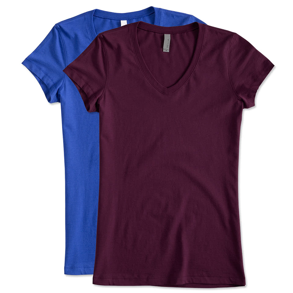 Canada - Bella + Canvas Women's Slim Fit Jersey V-Neck T-shirt