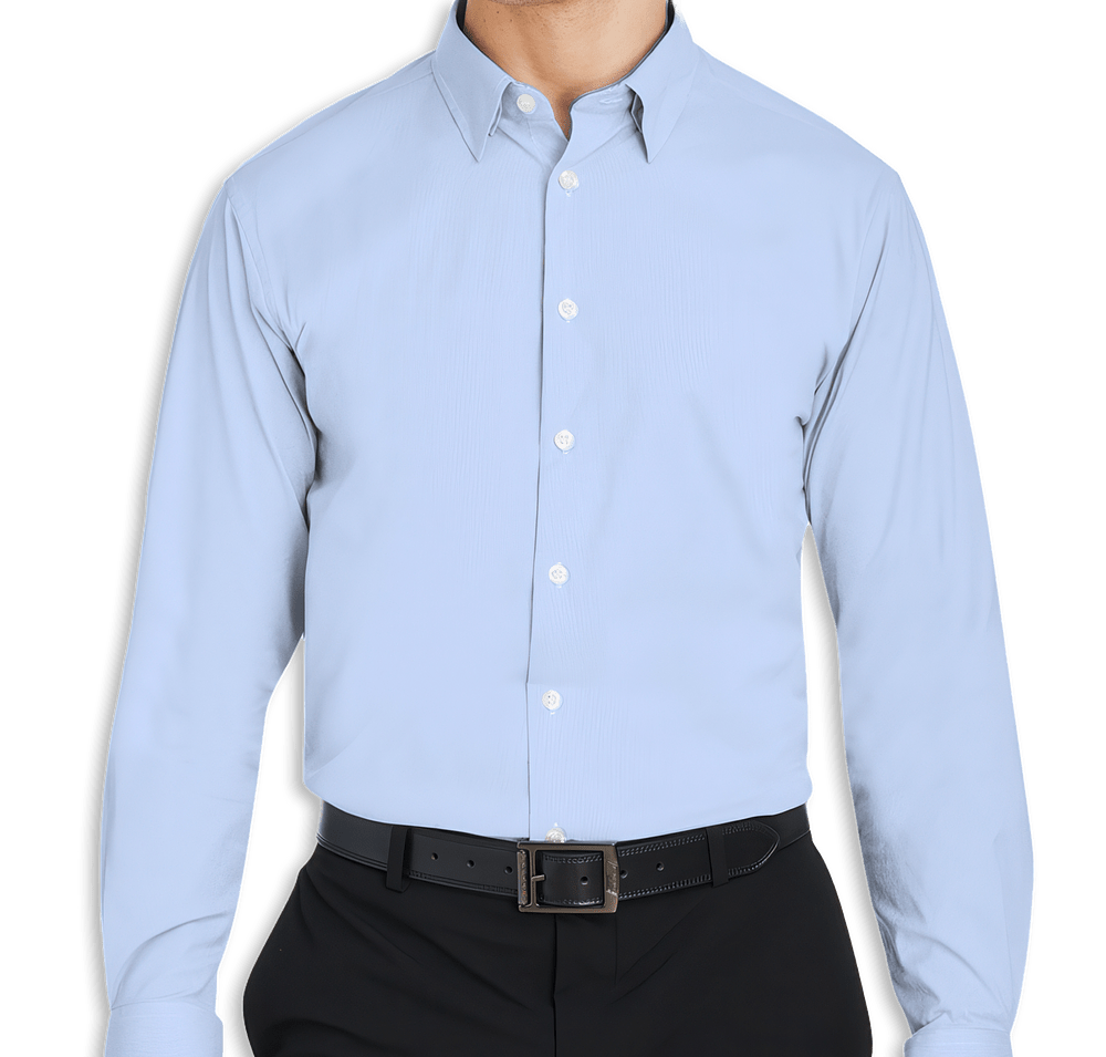 Devon & Jones CrownLux Microstripe Performance Dress Shirt - Embroidered-default