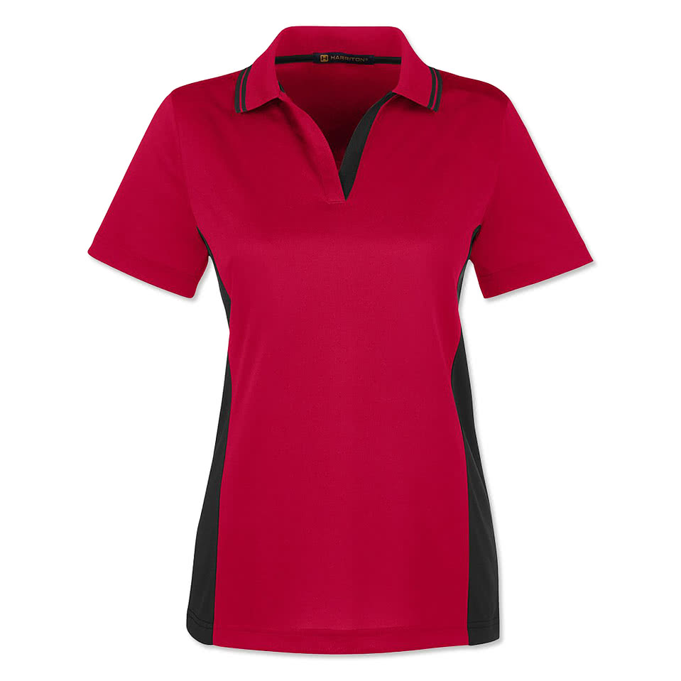 Harriton Women's Flash Snag Protection Colorblock Performance Polo - Printed