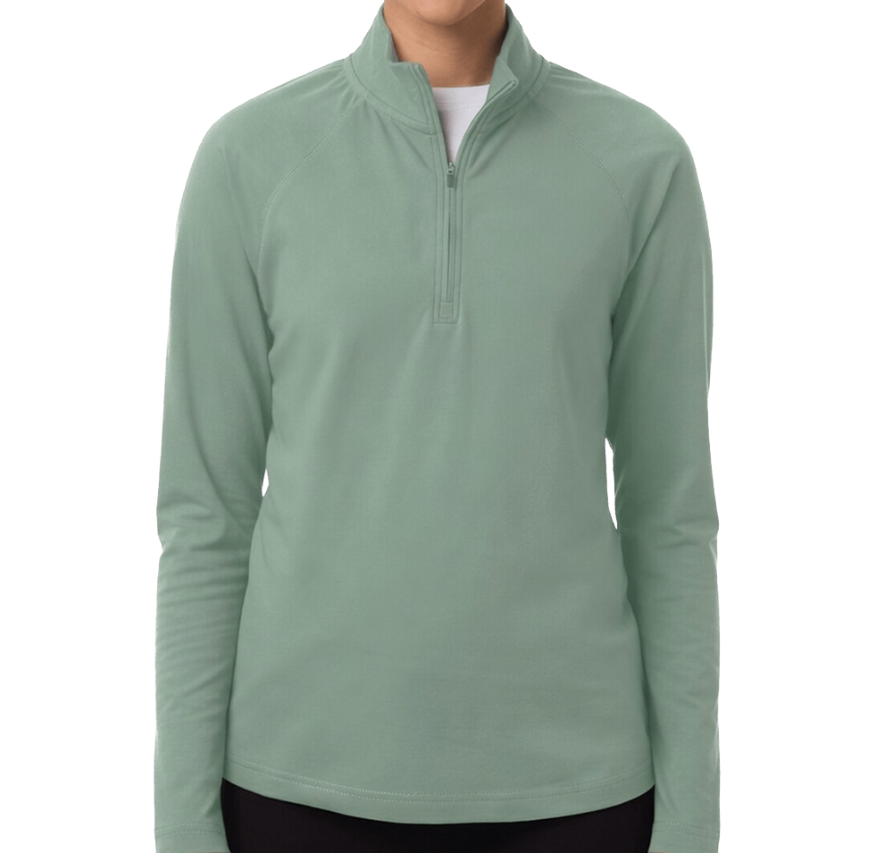 Devon & Jones Women's Seaton Pebble Performance Quarter Zip Pullover-default