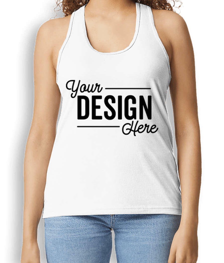 Gildan Women’s Softstyle Jersey Blend Racerback Tank in White