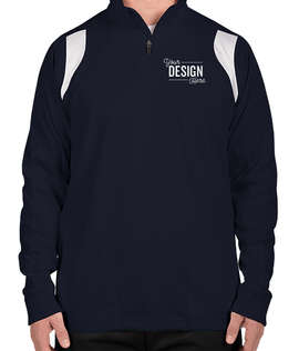 Team 365 Quarter Zip Performance Pullover - Color: Sport Dark Navy / White