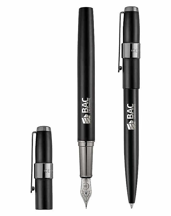 Cerruti 1881 Block Ballpoint Pen & Fountain Pen Gift Set