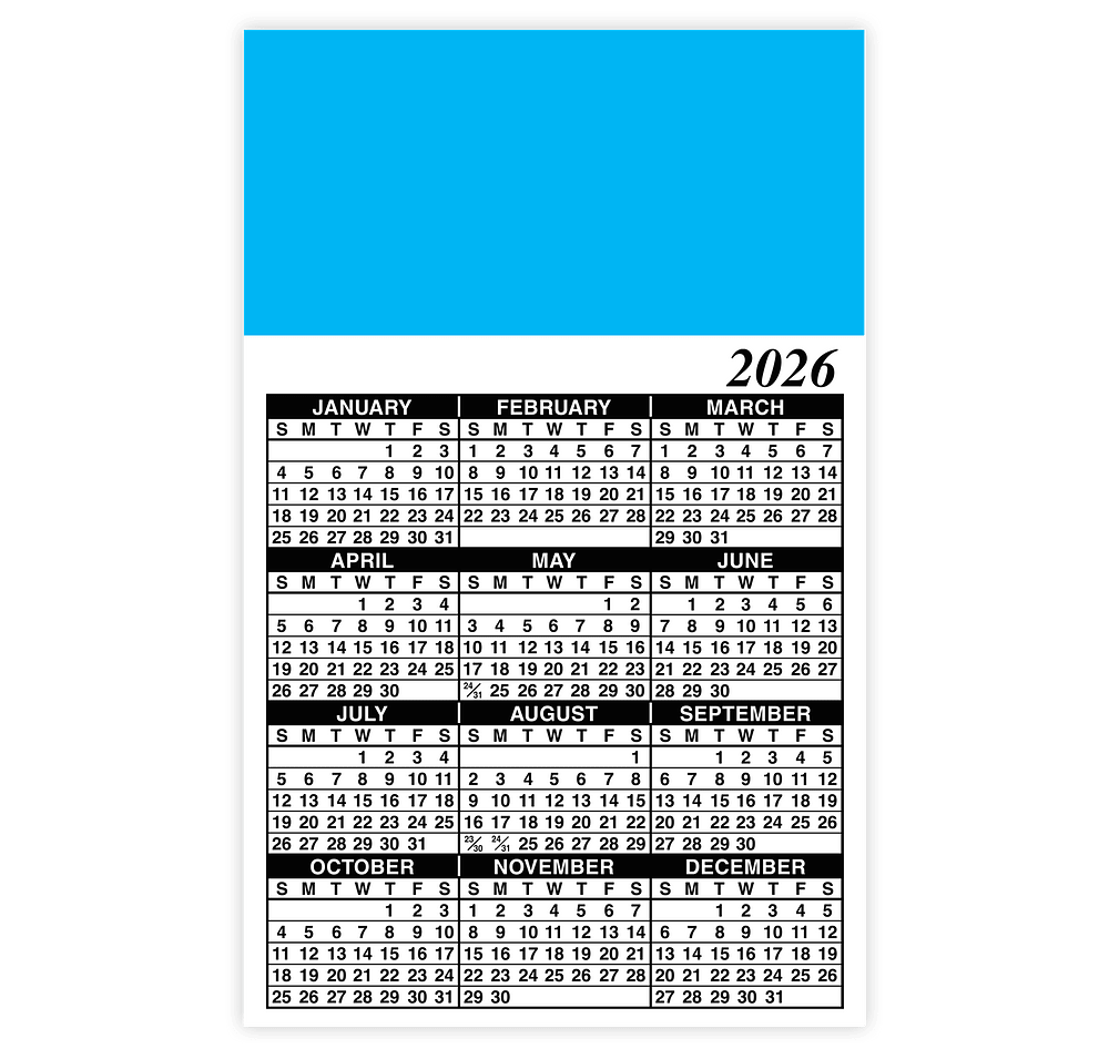 Full Color Calendar Magnet - .036"-default